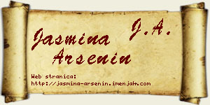 Jasmina Arsenin vizit kartica